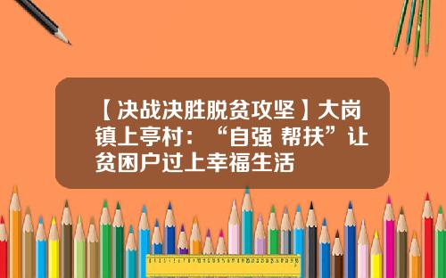 【决战决胜脱贫攻坚】大岗镇上亭村：“自强+帮扶”让贫困户过上幸福生活