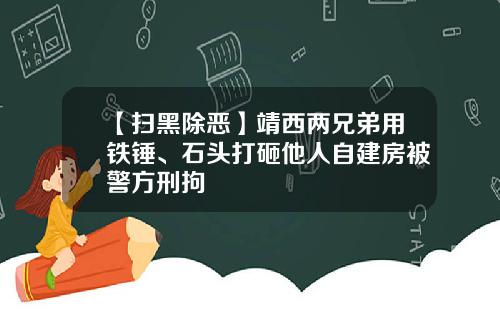 【扫黑除恶】靖西两兄弟用铁锤、石头打砸他人自建房被警方刑拘