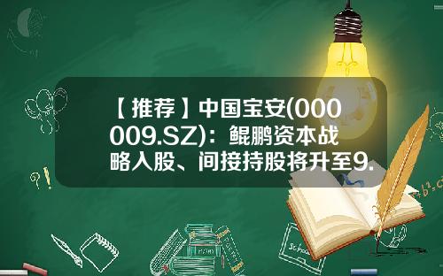 【推荐】中国宝安(000009.SZ)：鲲鹏资本战略入股、间接持股将升至9.7904%-基金000009