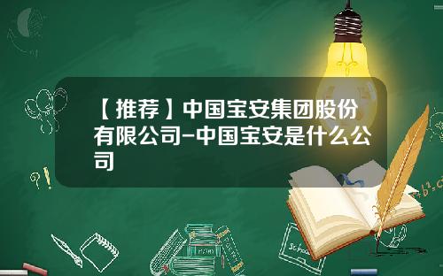 【推荐】中国宝安集团股份有限公司-中国宝安是什么公司