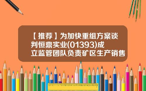 【推荐】为加快重组方案谈判恒鼎实业(01393)成立监管团队负责矿区生产销售-六盘水恒鼎实业有限公司的煤炭产量
