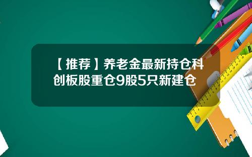【推荐】养老金最新持仓科创板股重仓9股5只新建仓