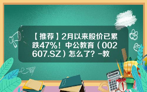 【推荐】2月以来股价已累跌47%！中公教育（002607.SZ）怎么了？-教育股价多少