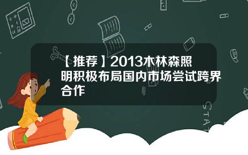 【推荐】2013木林森照明积极布局国内市场尝试跨界合作
