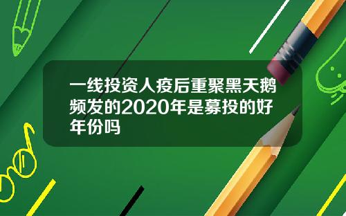 一线投资人疫后重聚黑天鹅频发的2020年是募投的好年份吗