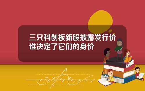 三只科创板新股披露发行价谁决定了它们的身价