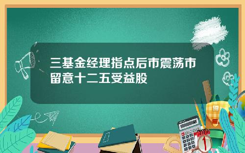 三基金经理指点后市震荡市留意十二五受益股