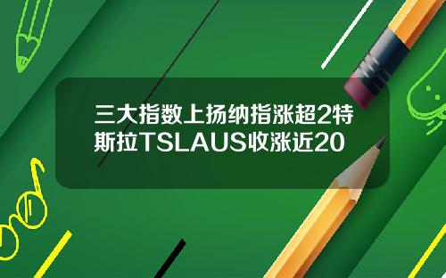 三大指数上扬纳指涨超2特斯拉TSLAUS收涨近20