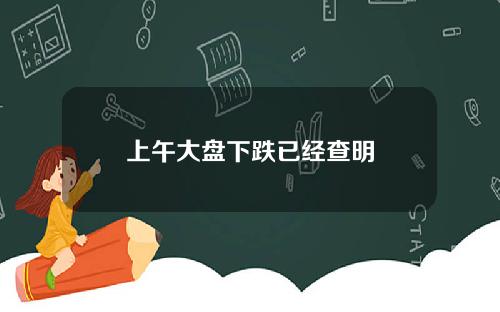 上午大盘下跌已经查明