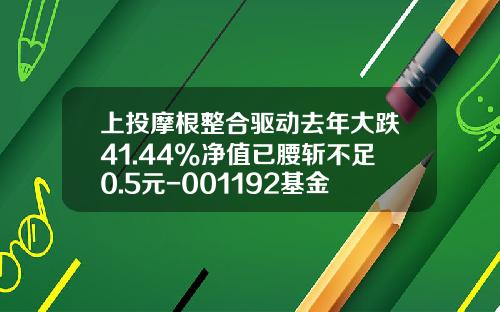 上投摩根整合驱动去年大跌41.44%净值已腰斩不足0.5元-001192基金净值