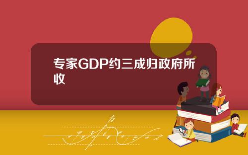 专家GDP约三成归政府所收