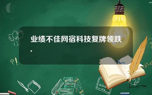 业绩不佳网宿科技复牌领跌.