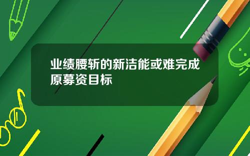 业绩腰斩的新洁能或难完成原募资目标