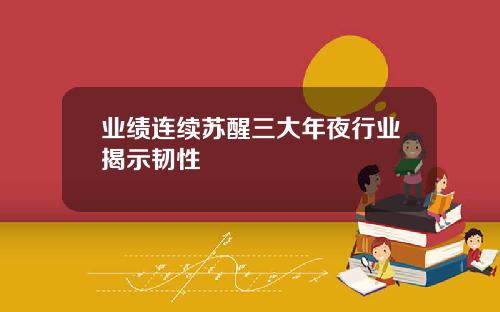 业绩连续苏醒三大年夜行业揭示韧性