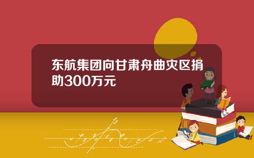 东航集团向甘肃舟曲灾区捐助300万元