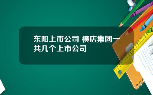 东阳上市公司 横店集团一共几个上市公司
