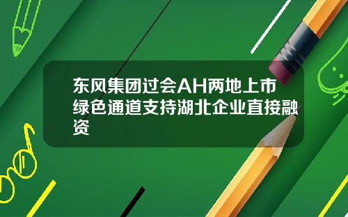 东风集团过会AH两地上市绿色通道支持湖北企业直接融资