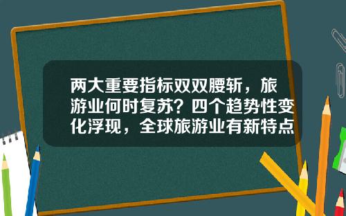 两大重要指标双双腰斩，旅游业何时复苏？四个趋势性变化浮现，全球旅游业有新特点！业绩弹性恢复，机构看好4只概念股-上市公司旅游业