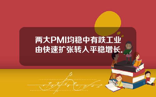 两大PMI均稳中有跌工业由快速扩张转入平稳增长.
