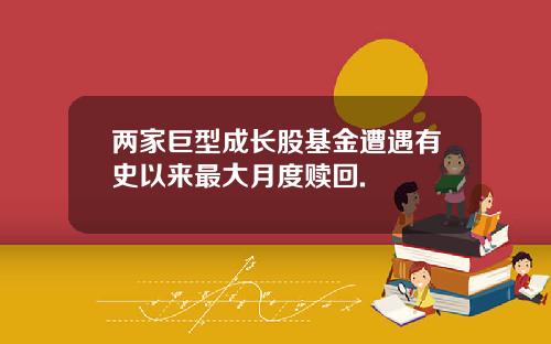 两家巨型成长股基金遭遇有史以来最大月度赎回.