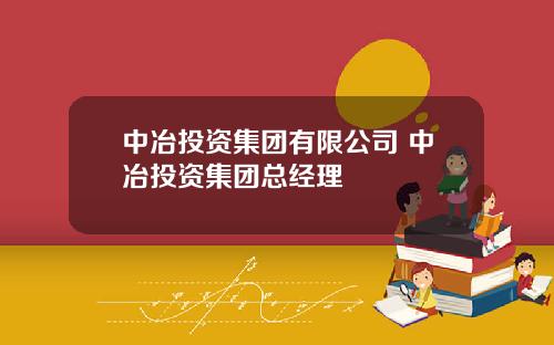 中冶投资集团有限公司 中冶投资集团总经理