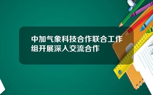 中加气象科技合作联合工作组开展深入交流合作