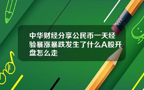 中华财经分享公民币一天经验暴涨暴跌发生了什么A股开盘怎么走