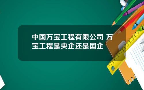 中国万宝工程有限公司 万宝工程是央企还是国企
