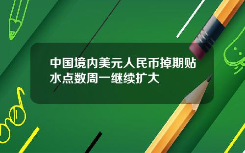 中国境内美元人民币掉期贴水点数周一继续扩大