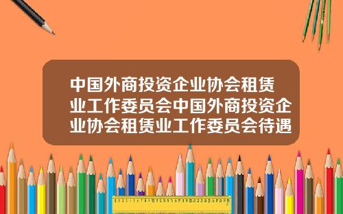中国外商投资企业协会租赁业工作委员会中国外商投资企业协会租赁业工作委员会待遇