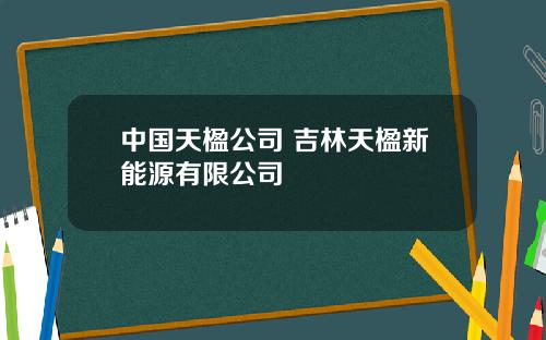 中国天楹公司 吉林天楹新能源有限公司