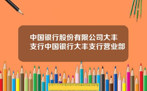 中国银行股份有限公司大丰支行中国银行大丰支行营业部