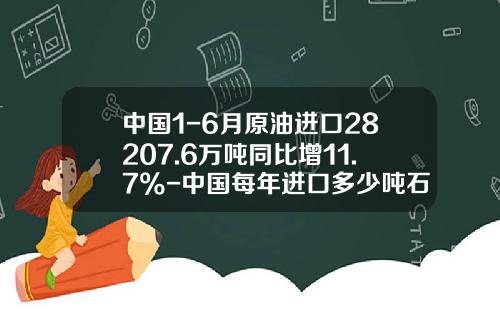 中国1-6月原油进口28207.6万吨同比增11.7%-中国每年进口多少吨石油
