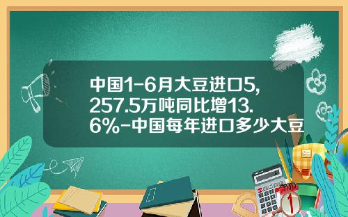 中国1-6月大豆进口5,257.5万吨同比增13.6%-中国每年进口多少大豆