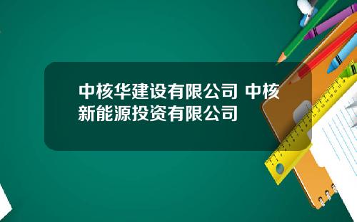 中核华建设有限公司 中核新能源投资有限公司