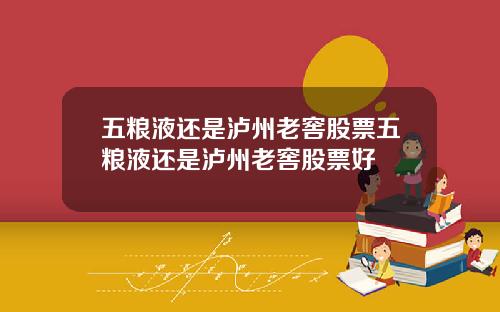 五粮液还是泸州老窖股票五粮液还是泸州老窖股票好