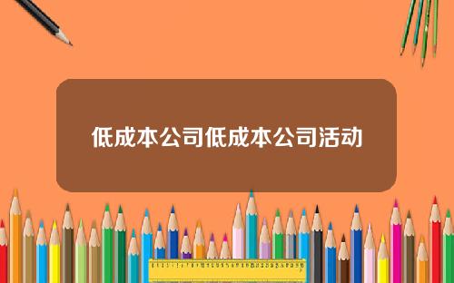 低成本公司低成本公司活动
