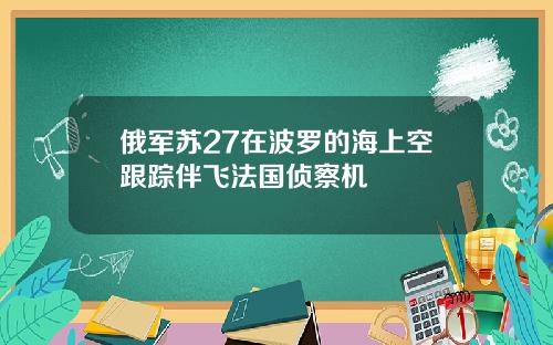 俄军苏27在波罗的海上空跟踪伴飞法国侦察机