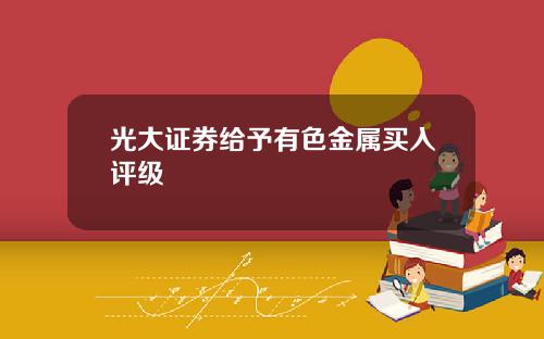 光大证券给予有色金属买入评级