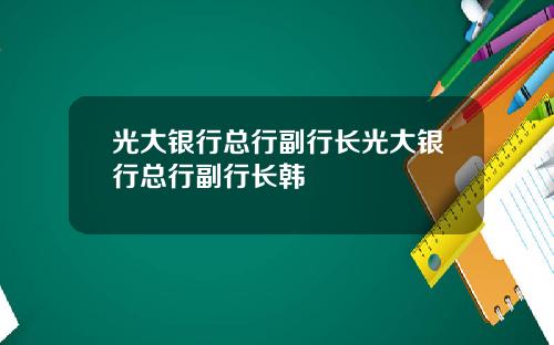 光大银行总行副行长光大银行总行副行长韩