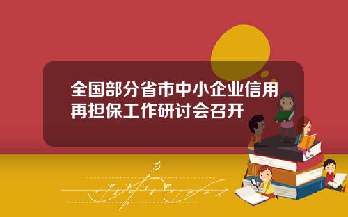 全国部分省市中小企业信用再担保工作研讨会召开