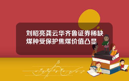 刘昭亮龚云华齐鲁证券稀缺煤种受保护焦煤价值凸显