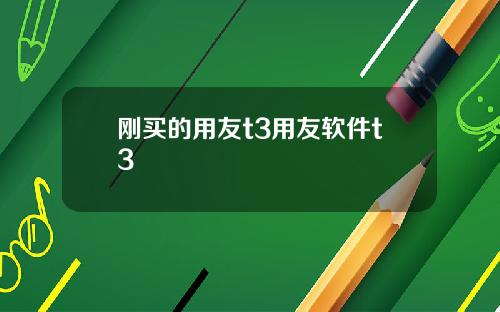 刚买的用友t3用友软件t3