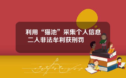 利用“猫池”采集个人信息 二人非法牟利获刑罚