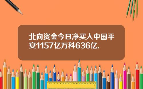北向资金今日净买入中国平安1157亿万科636亿.