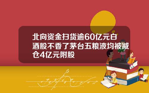 北向资金扫货逾60亿元白酒股不香了茅台五粮液均被减仓4亿元附股