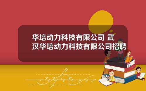 华培动力科技有限公司 武汉华培动力科技有限公司招聘