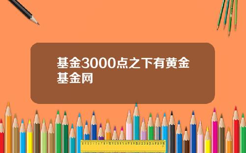 基金3000点之下有黄金基金网