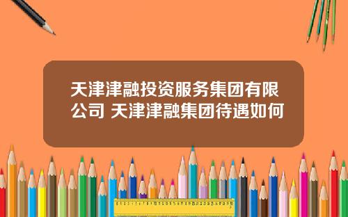 天津津融投资服务集团有限公司 天津津融集团待遇如何