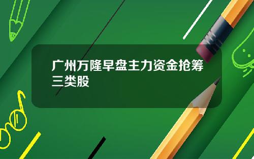 广州万隆早盘主力资金抢筹三类股